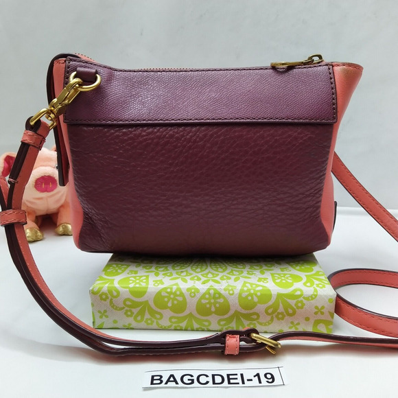 Marc By Marc Jacobs Purple Pebbled Leather Zipper Closure Crossbody Bag - Picture 2 of 16